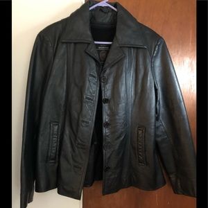 Leather coat